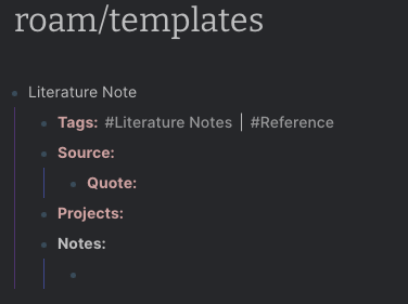 Roam Research Literature Note Template