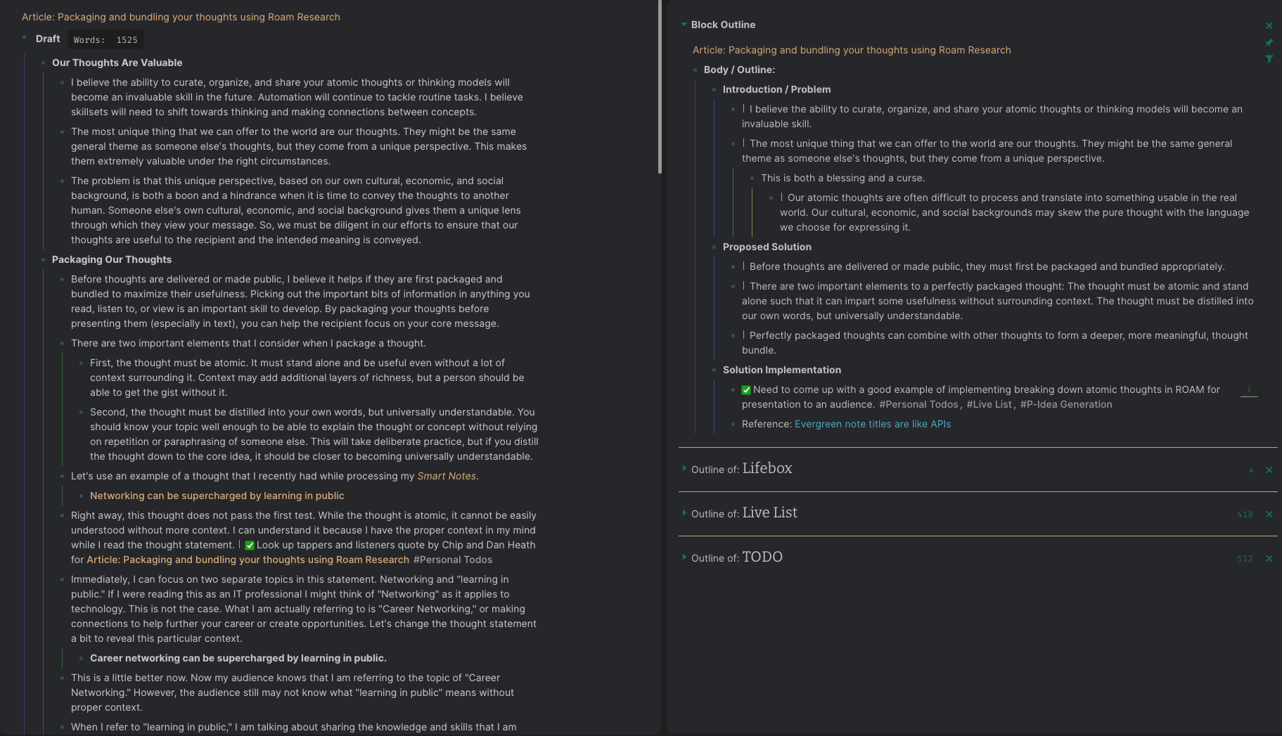 Article Draft and Outline