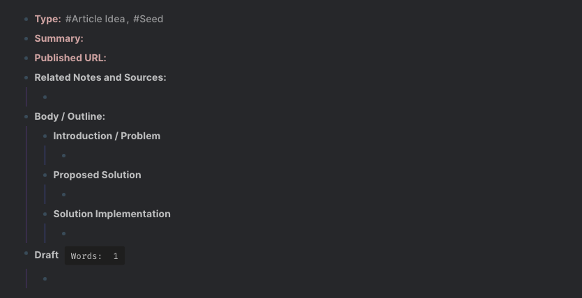 New Article Template
